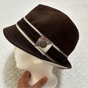 Goorin Bros Brown Velvet Fedora Hat Size Medium